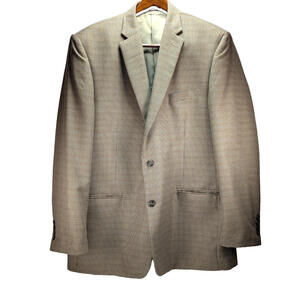 Chap's Men's Sport Coat Blazer Jacket Sz 46L Light & Dark Browns Lined Workwear